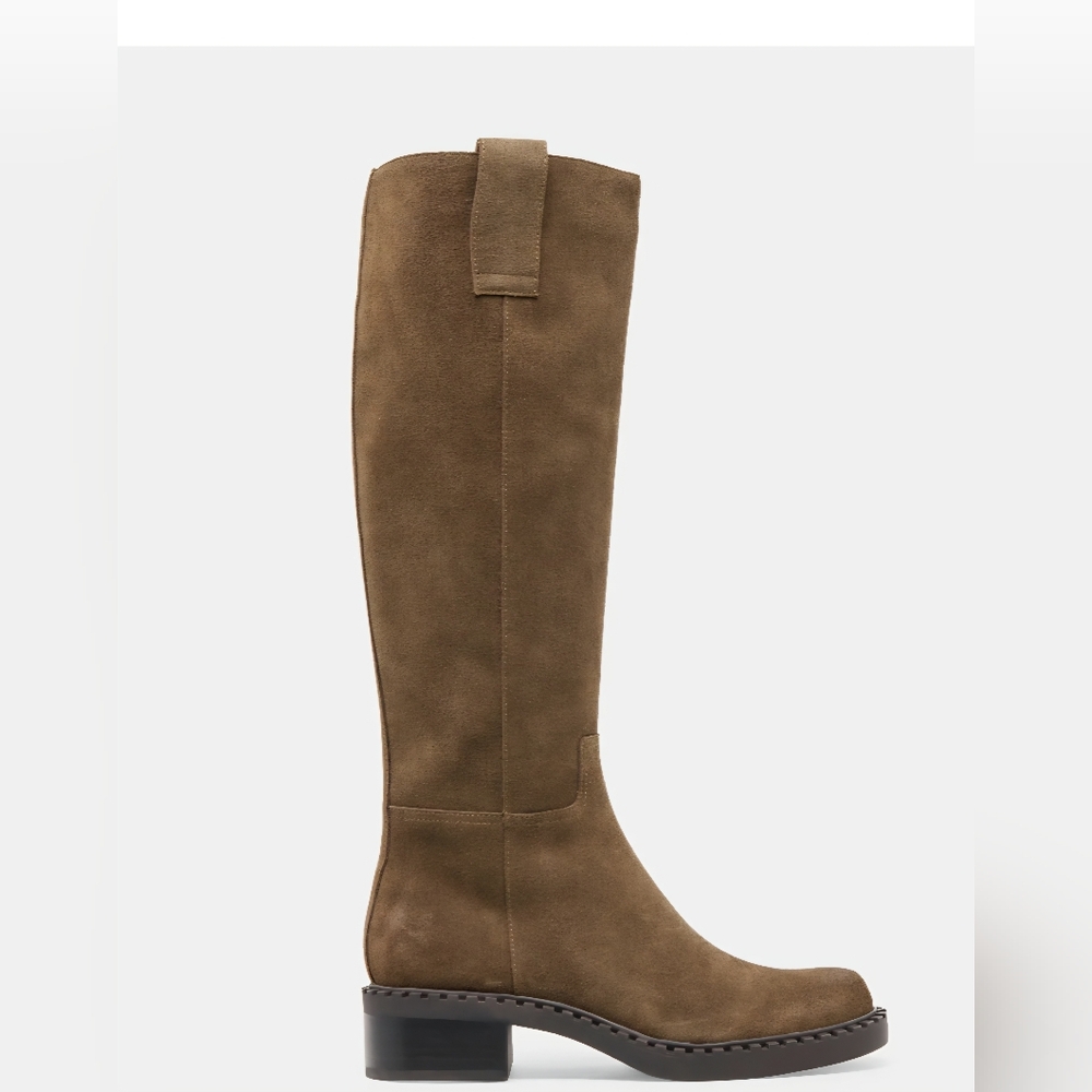 Dolce Vita Olive Suede Tall Pull-On Riding Boots